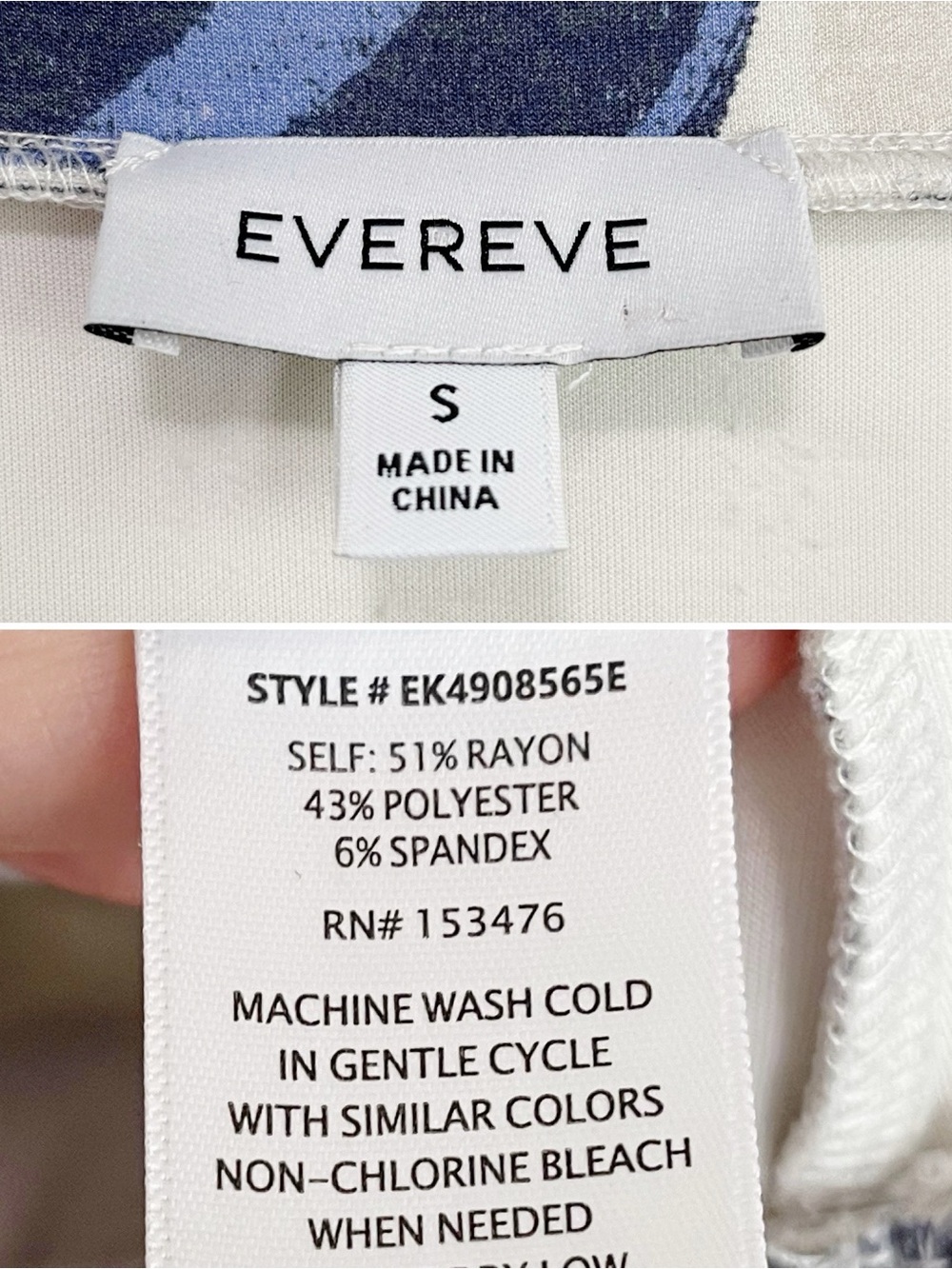BOGO! Evereve Floral Print Ruched Sleeve Pullover Top Tan Blue Size Small - Picture 9 of 10